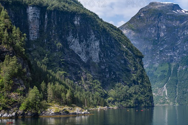 Steep cliffs on Geirangerfjord