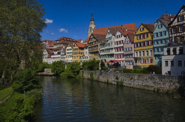 View over Neckar river to old town