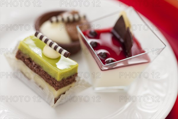 Beautiful tantalizing italian pastries on a plate