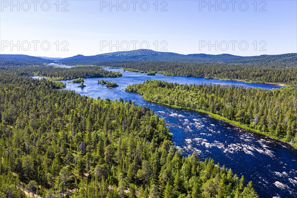 Aerial of Juutuanjoki river