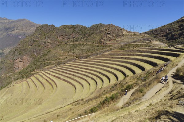 Walled terraces in the Inca ruin complex