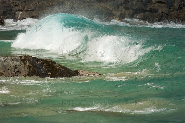 Crashing wave on the na pali coast