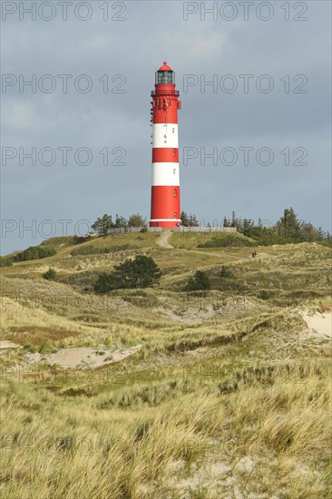 Lighthouse in dune landscape