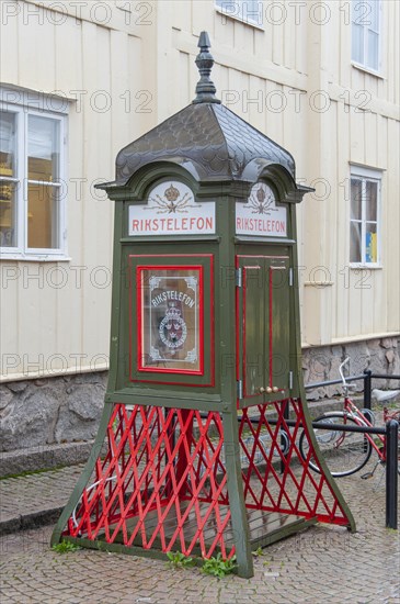 Old Swedish telephone box Rikstelefon in Vimmerby