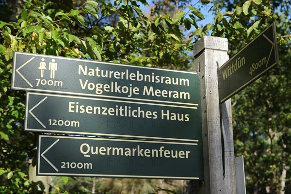 Signpost in the direction of Vogelkoje Meeram