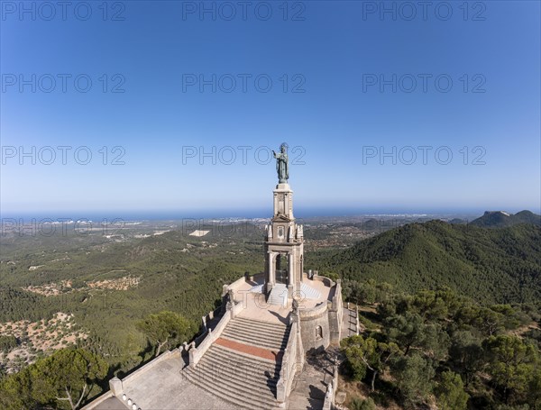 Aerial view Santuari de Sant Salvador monastery