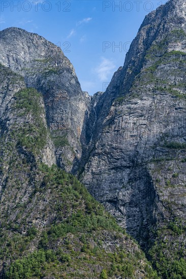 Steep cliffs in Geirangerfjord