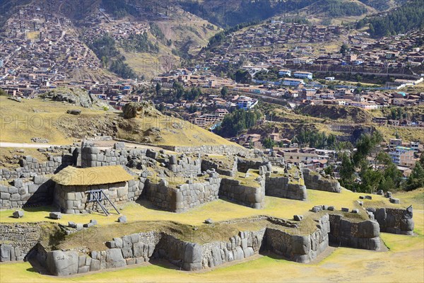 Fortress walls of the Inca ruins Sacsayhuaman