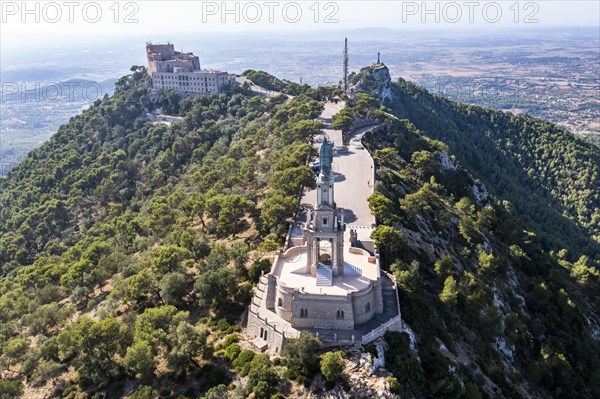 Aerial view Santuari de Sant Salvador monastery