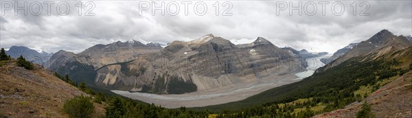 View in valley with glacier tongue