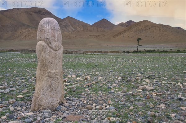 Stone stele of a Turkic warrior or Balbal