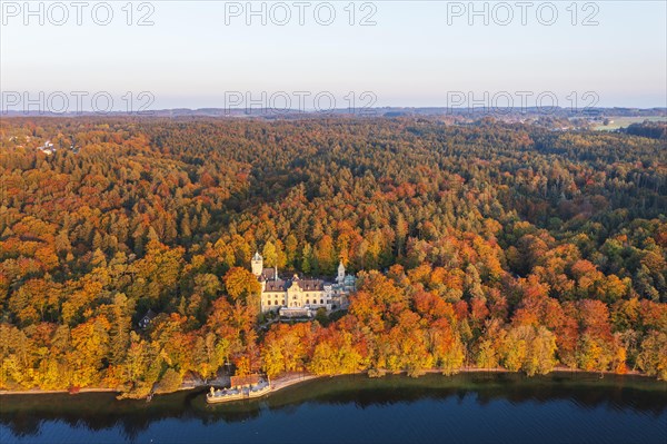 Seeburg Castle at Lake Starnberg in the evening light