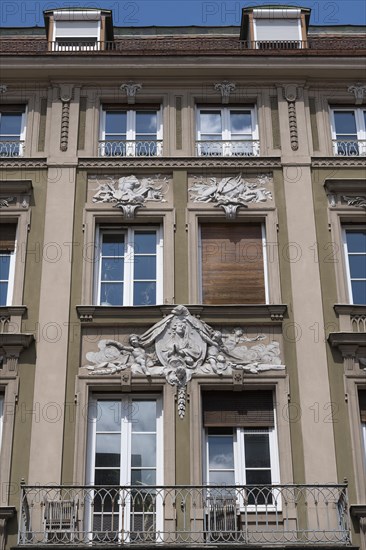 Facade with religious stucco elements