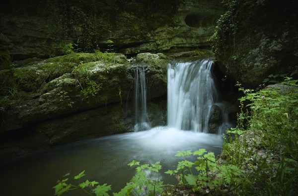 Waterfall on the meditation path in the Verenaschlucht