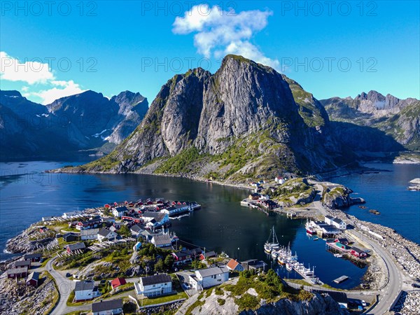 Aerial of Reine and Reinefjord