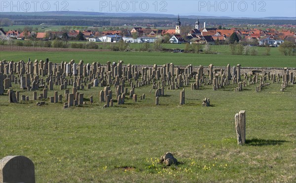 Old Jewish cemetery since 1432 with view of Roedelsee