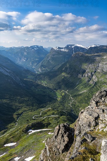 Aerial of Geirangerfjord