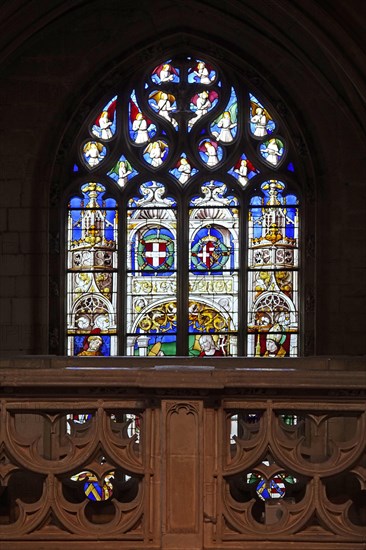 View from the rood screen on leaded glass windows