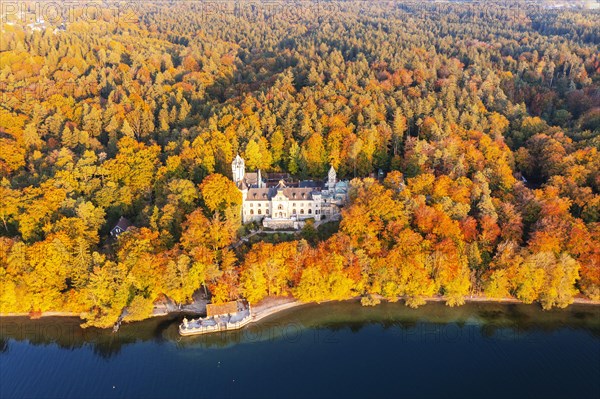 Seeburg Castle at Lake Starnberg in the evening light