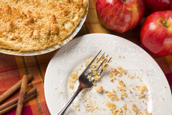 Overhead abstract of apple pie