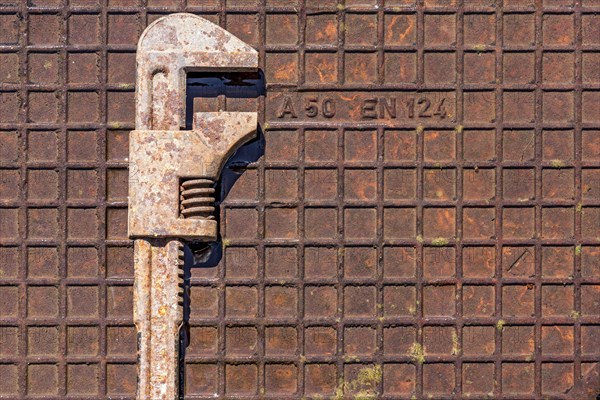 Old adjustable wrench