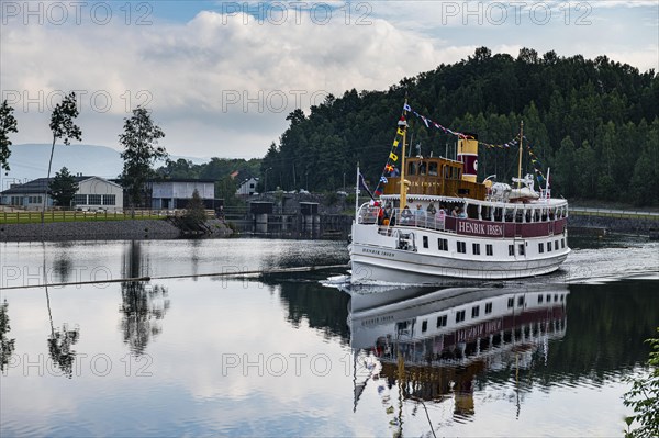 Tourist boat on the Telemark Canal