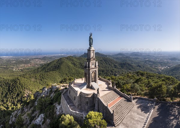 Aerial view Santuari de Sant Salvador monastery