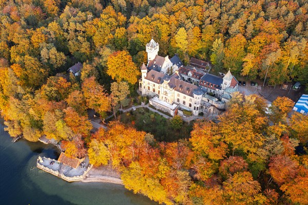 Seeburg Castle at Lake Starnberg in the evening light