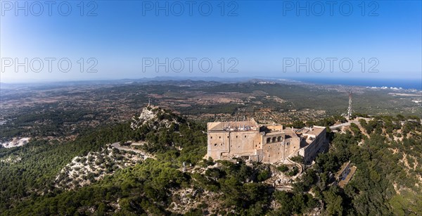 Aerial view Santuari de Sant Salvador monastery