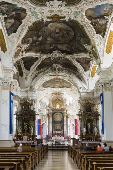 Interior view of the monastery church of St. Martin