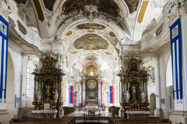 Interior view of the monastery church of St. Martin