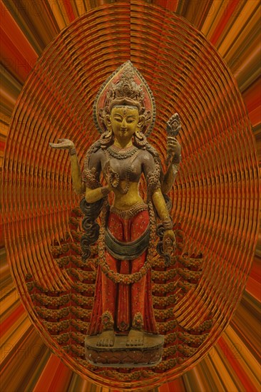 The Goddess Bhrikuti statue