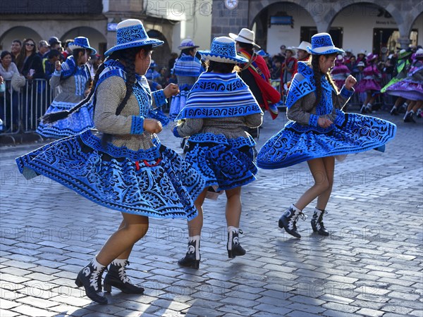 Parade on the eve of Inti Raymi