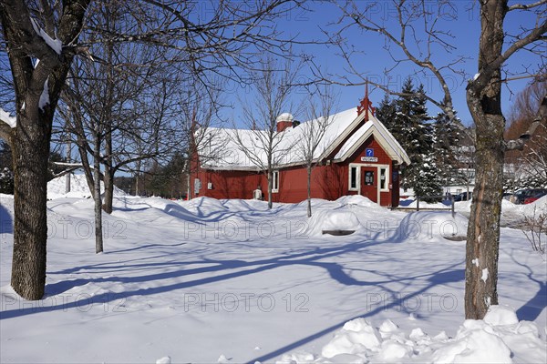 Former train station on the Trans Canada Trail