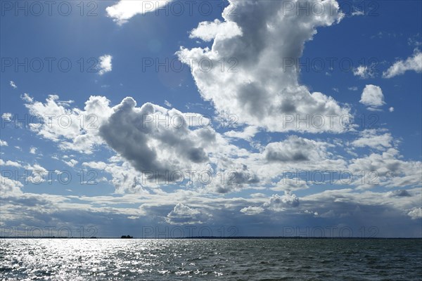 Cloudy sky over the Saint Lawrence River