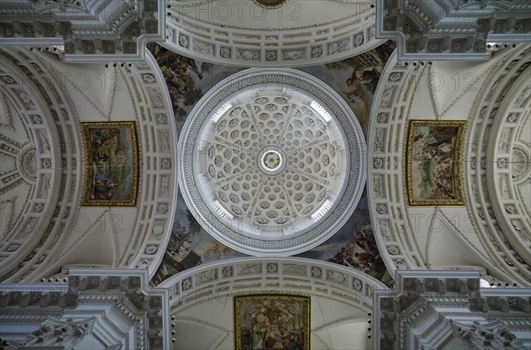 Church ceiling above the choir
