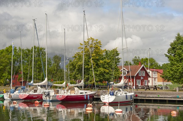 Sailing boats sailing yachts in the marina