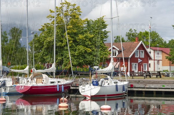 Sailing boats sailing yachts in the marina