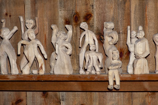 Carved wooden figures