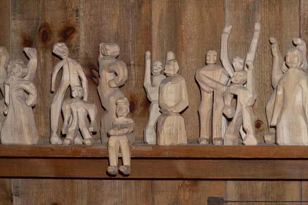 Carved wooden figures