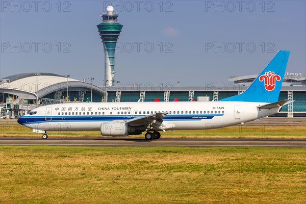 A China Southern Airlines Boeing 737-800 aircraft with registration number B-5149 at Guangzhou Airport