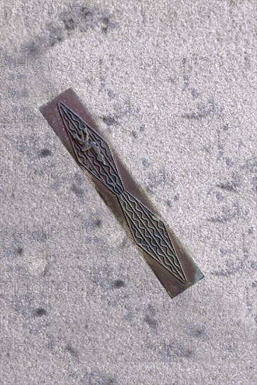 Mezuzah at the doorframe of a former Jewish orphanage until 1949