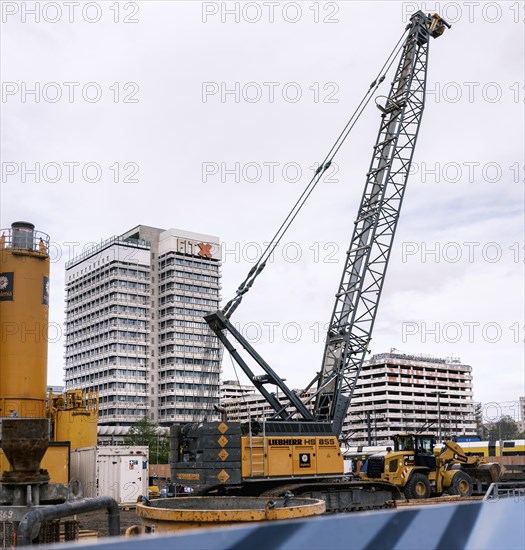 Construction site D3 after partial demolition of the base buildings of the Hotel Park Inn at Alexanderplatz