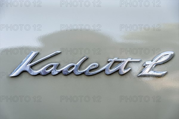 Type plate on classic car Opel Kadett type B