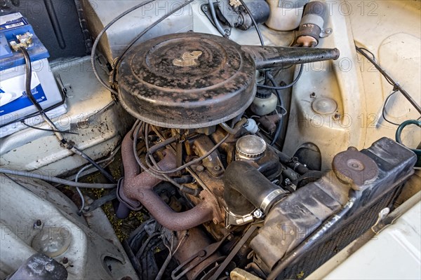 Original engine of a vintage Opel Kadett type B