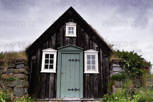 Grass sod house