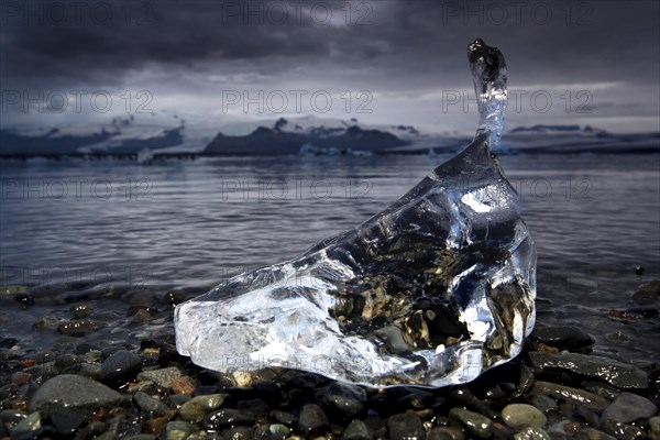 Ice chunks on the beach