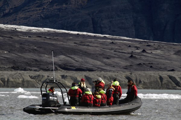 Tourists in zodiac