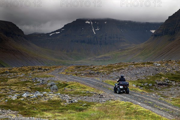 Woman on ATV