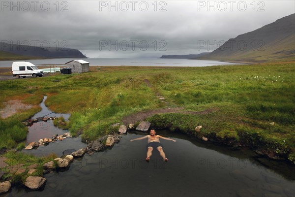 Natural pool at fjord